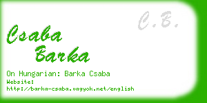 csaba barka business card